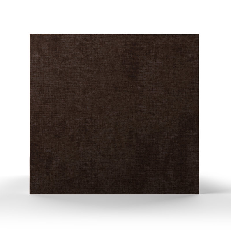 Kaiser Upholstered Wingback Bed, King, Crushed Velvet Chocolate
