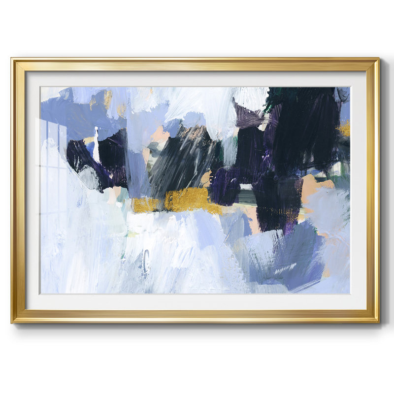 Cadre arctique avec cadre biseauté et verre biseauté arctique, H 19 po x l 27 po x P 1,5 po, Or