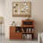 Modern Wooden Bookcase With Storage Cabinet