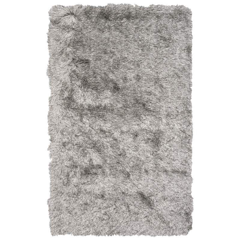 Cimah Shag Hand Tufted Performance Solid Color Rug, Rectangle 5' x 7'