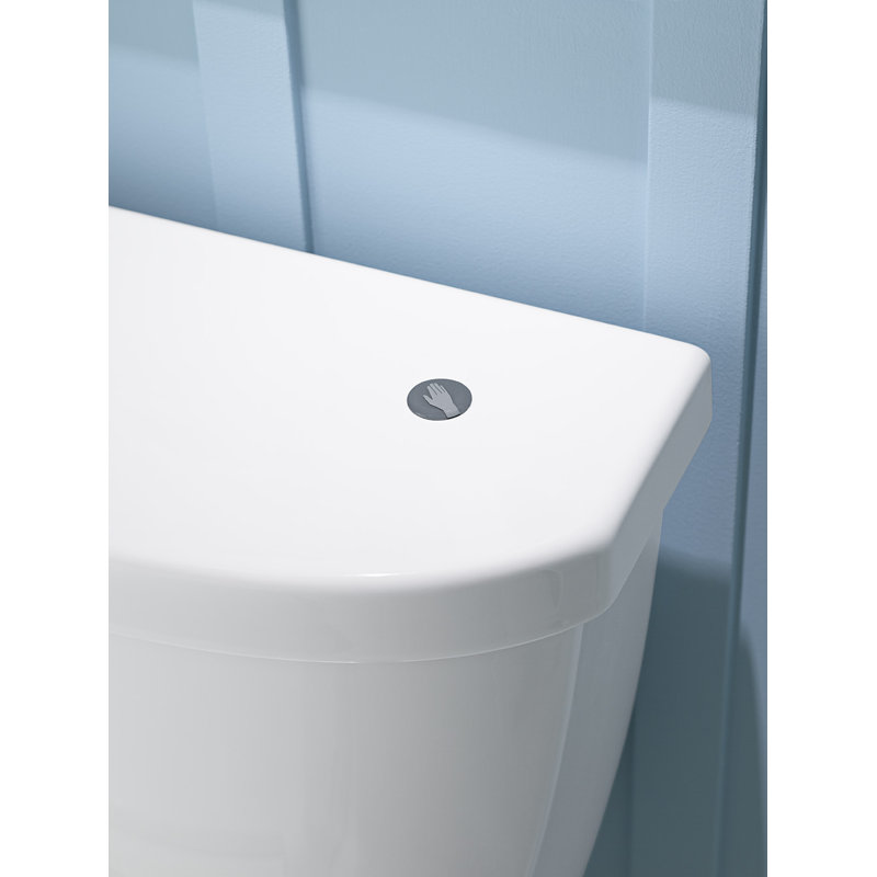 Toilette sans contact avec technologie de chasse chasse aquapiston 2 pièces cimarron impressions, Blanc