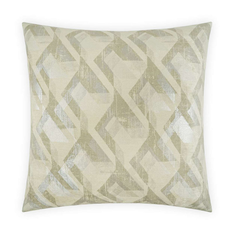 Berto Pillow Cover & Insert, Square 24", Platinum