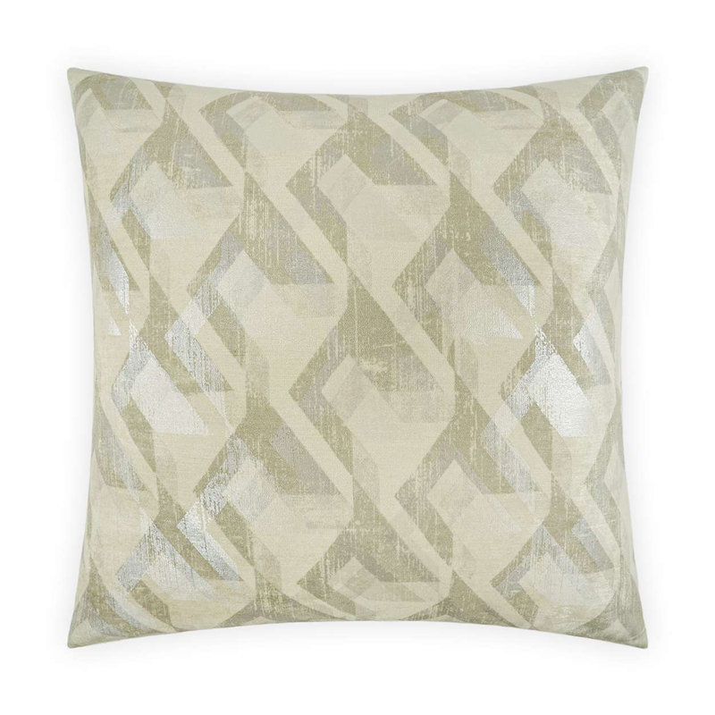 Berto Pillow Cover & Insert, Platinum, Square 24"
