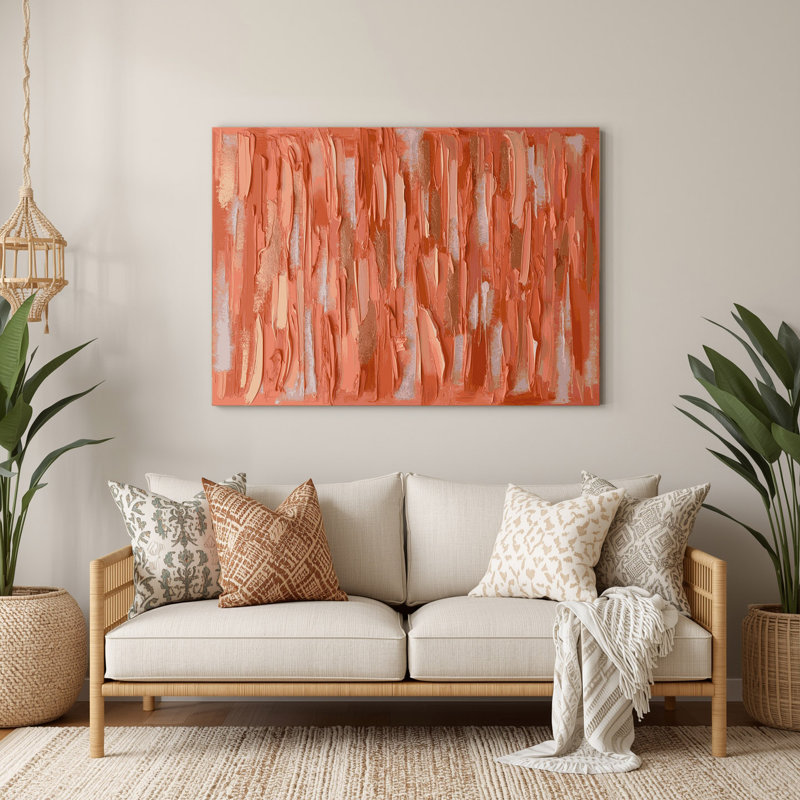 «Lyrical Abstraction 77», art mural en métal brun, 11" H x 14" W