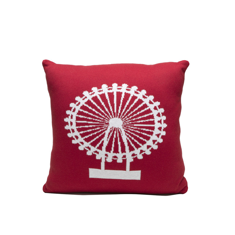 Cotton Blend Reversible Throw Pillow
