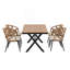 Ensemble contemporain d'extérieur avec chaises et table en rotin Pe-2080764983