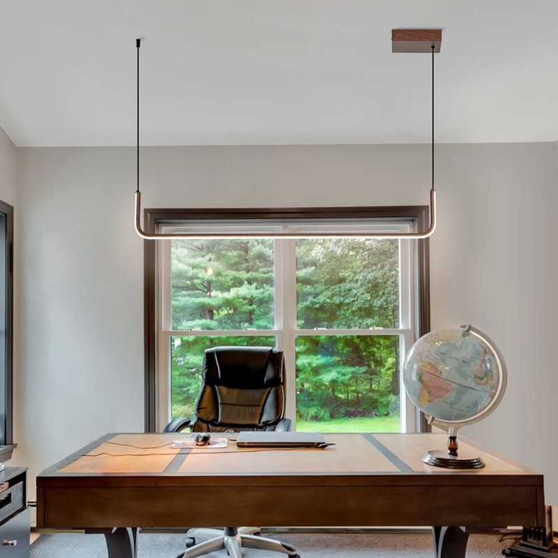 Luminaire suspendu brun à DEL pour îlot de cuisine Led Chandelier 