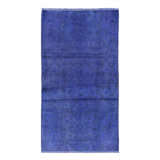 Overdyed Blue Hand Knotted Area Rug 2'8"X 5'1"