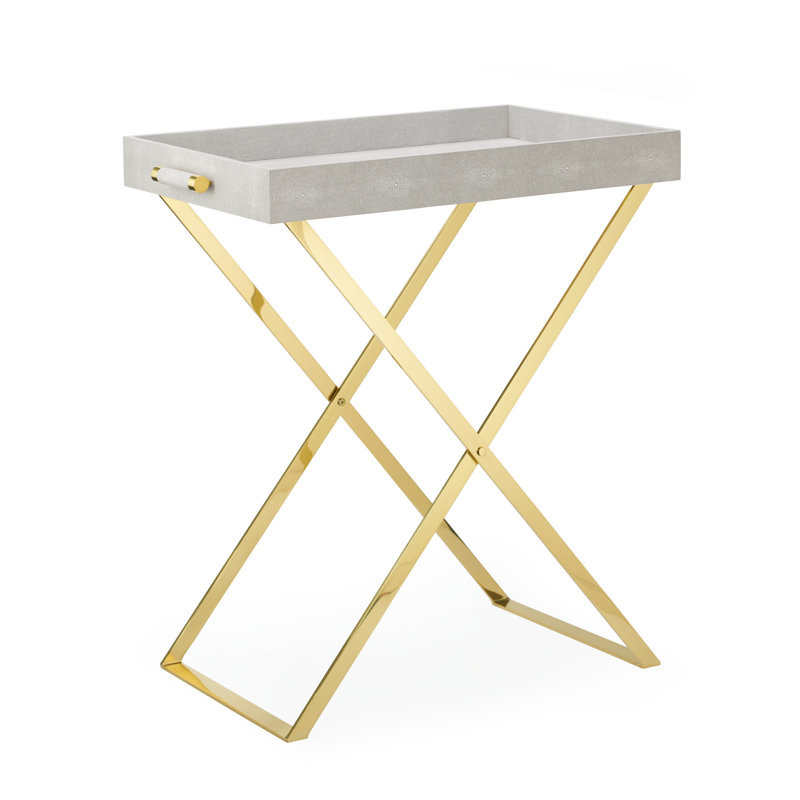 Gold Brass Butler Tray Stand for Serving