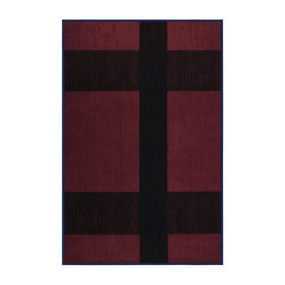 Tapis damier noir lavable à la machine