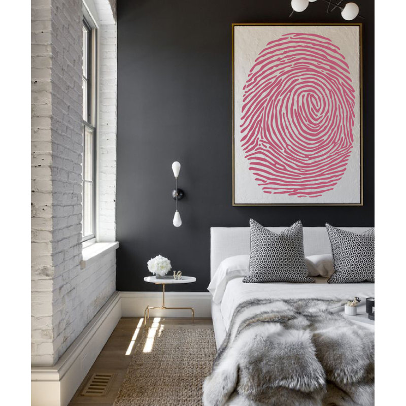 Décalcomanie murale à empreinte digitale, H 21 po x l 15 po x P 0,01 po, Gomme à bulles