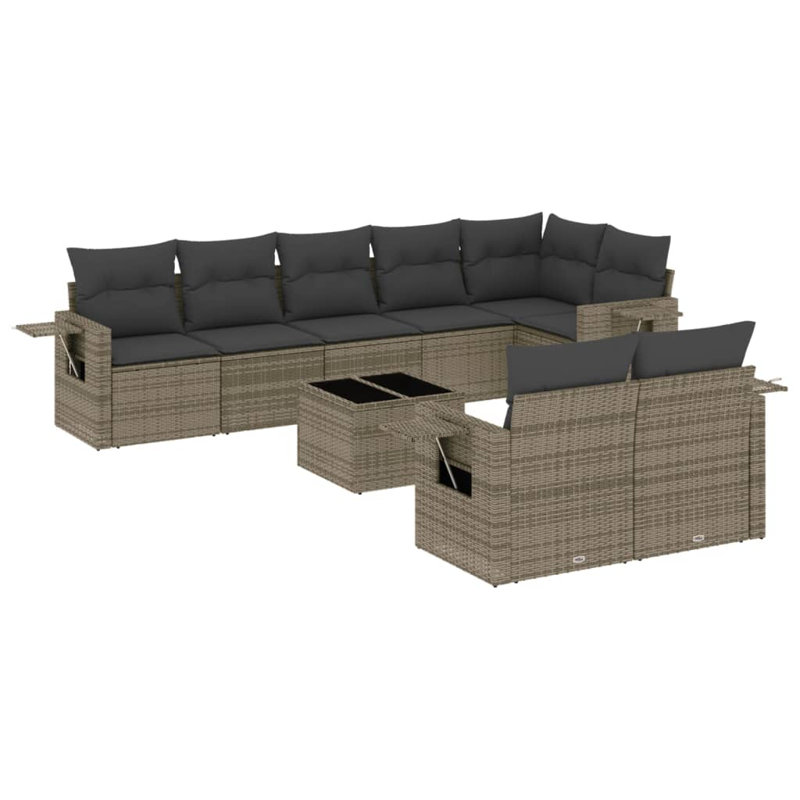 Vidaxl Garden Sofa Set Grey