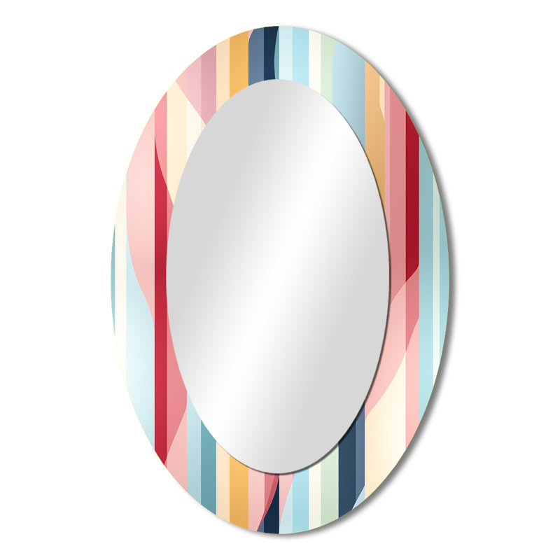 Miroir mural rétro Mid-Century, H 36 po x l 24 po