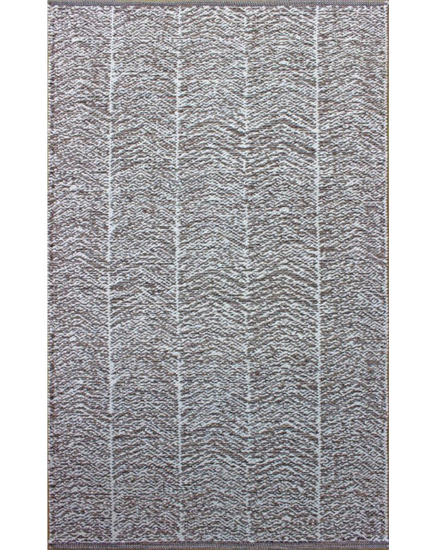 Tapis gris tissé à la main Parker, Rectangle 5 pi x 7 pi 6 po