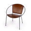  Chaise d'appoint noire avec dossier tissé