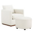 Fauteuil pivotant rembourré avec repose-pieds Bobbi