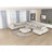 Brinsley 90" Modern Modular Chaise Lounge with Corduroy Fabric, Adjustable Armrests & 4 Pillows-757257643
