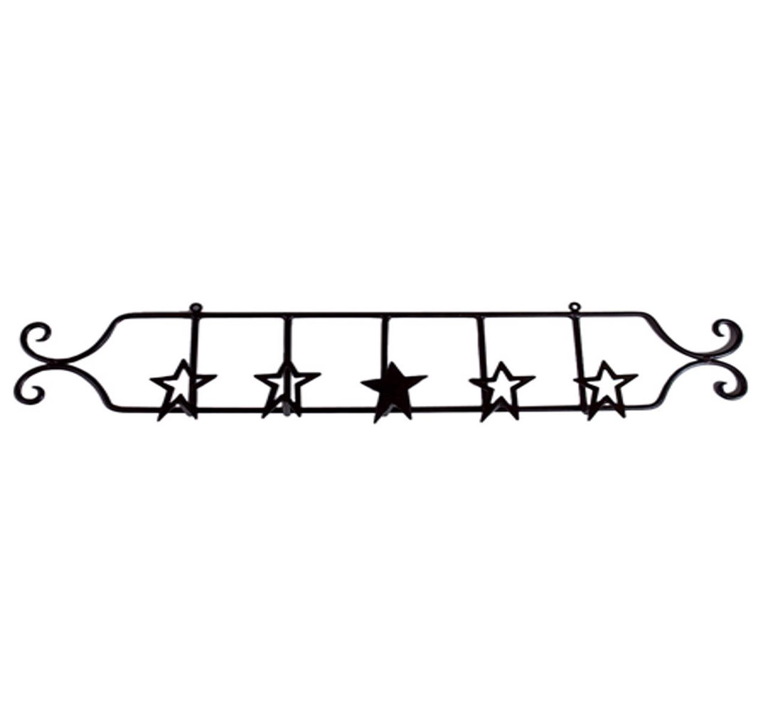 Iron Wall 5 - Hook Wall Mounted Coat Rack Red Barrel Studio®