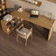 Ensemble de bureau en bois massif en L 78,74 "Burlywood