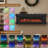 3-Sided Wall Mounted Led Electric Fireplace With Floating Mantel,Remote Control Adjustable Heat-1952734348-1963588502
