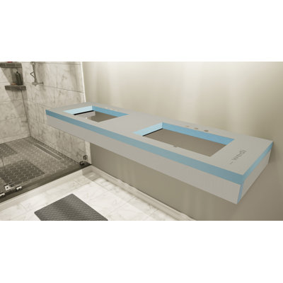 24in. x 21in. x 4in. The Original Free Floating Vanity Kit with Wedi Boards® - Original Vanity Bracket®