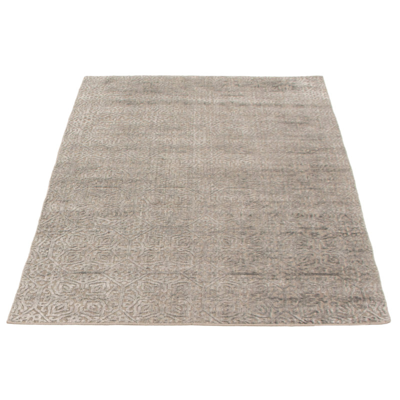 Tapis gris tissé à la main