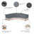 Modern Leisure Renaissance Patio Sectional Lounge Set Cover, V-Shaped, 100"L x 33.5"W x 31"H, Gray-1159872892