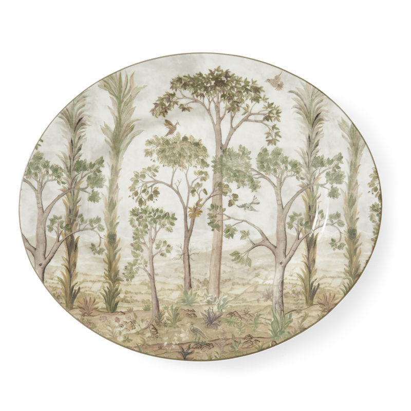 Spode Kit Kemp Tall Trees Oval Serving Platter - Enchanted Forest