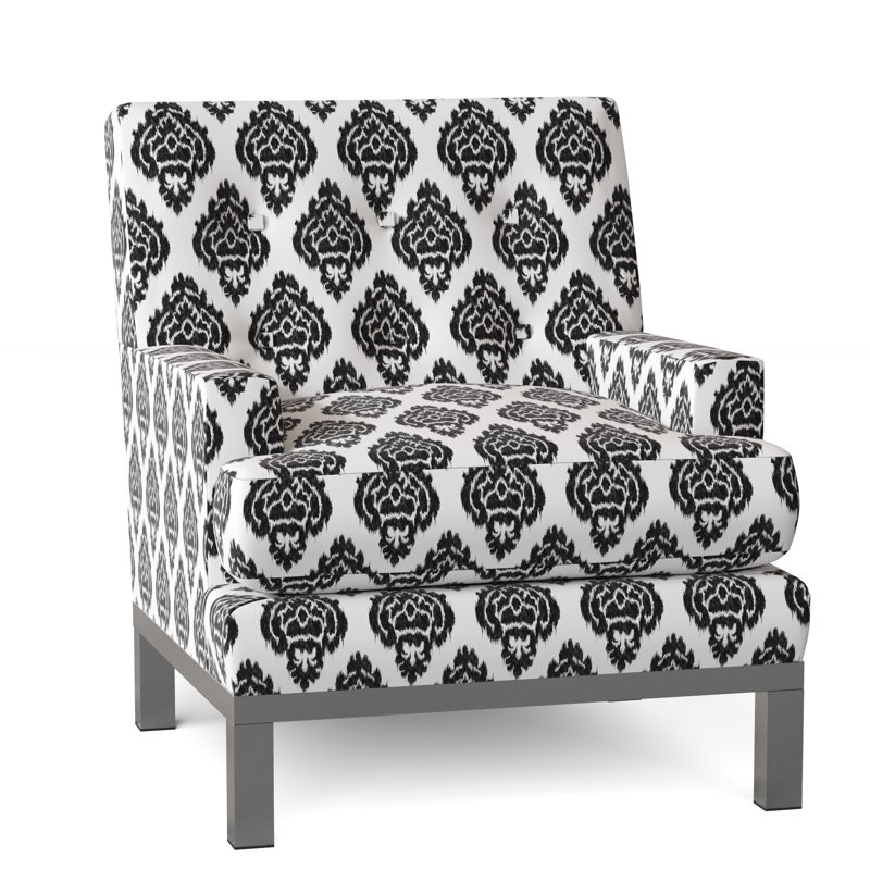Fauteuil capitonné à coussins 34 po Downtown, Paige Jet