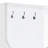 Edelfried Contemporary Rectangular Hall Tree with 3 Hooks and Bench in White