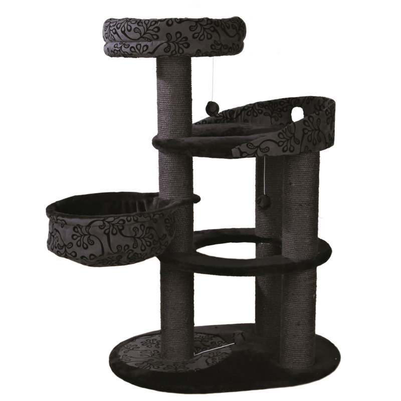 Arbre à chat avec poteaux à griffer en sisal 45 po Trixie Filippo, hamac, plateformes et jouets