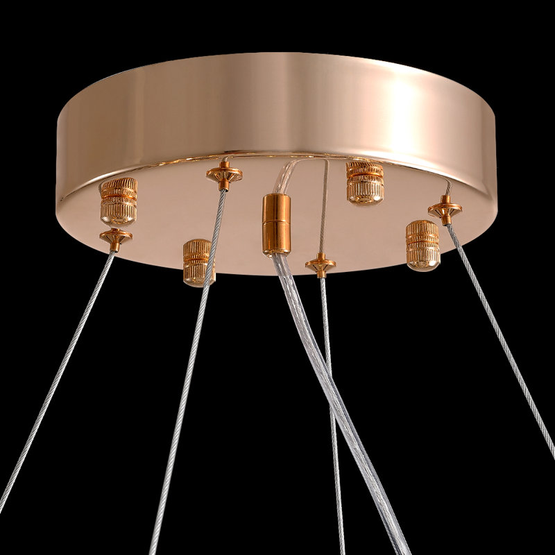 Lustre tambour en cristal à intensité variable 12 lumières Friedhardt, éclairage de luxe moderne pour salle à manger avec îlot de cuisine