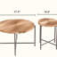 Ensemble de tables basses en bois avec base en métal-397166400
