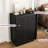 24 Pair Shoe Storage Cabinet With Fluted Sliding Door 6-Tier Shelves Freestanding Shoe Rack-2033175108