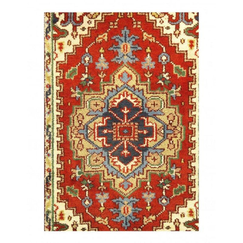 Popkea Oriental Area Rug in Rust