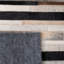 Tapis abstrait noir / ivoire en cuir tissé à la main Shadle-467670214