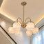 Lustre en laiton brossé 6 lumières pour salle à manger