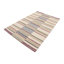 Tapis moderne multicolore rayé 5 x 8 touffeté à la main