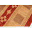 Tapis beige / rouge en laine noué à la main à motif géométrique 8 pi x 9 pi 11 po Baccio