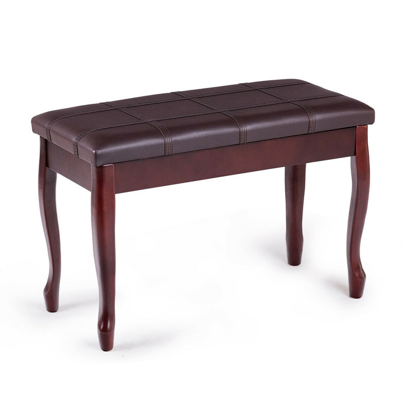 Banc de rangement en similicuir Cirillo, Brun