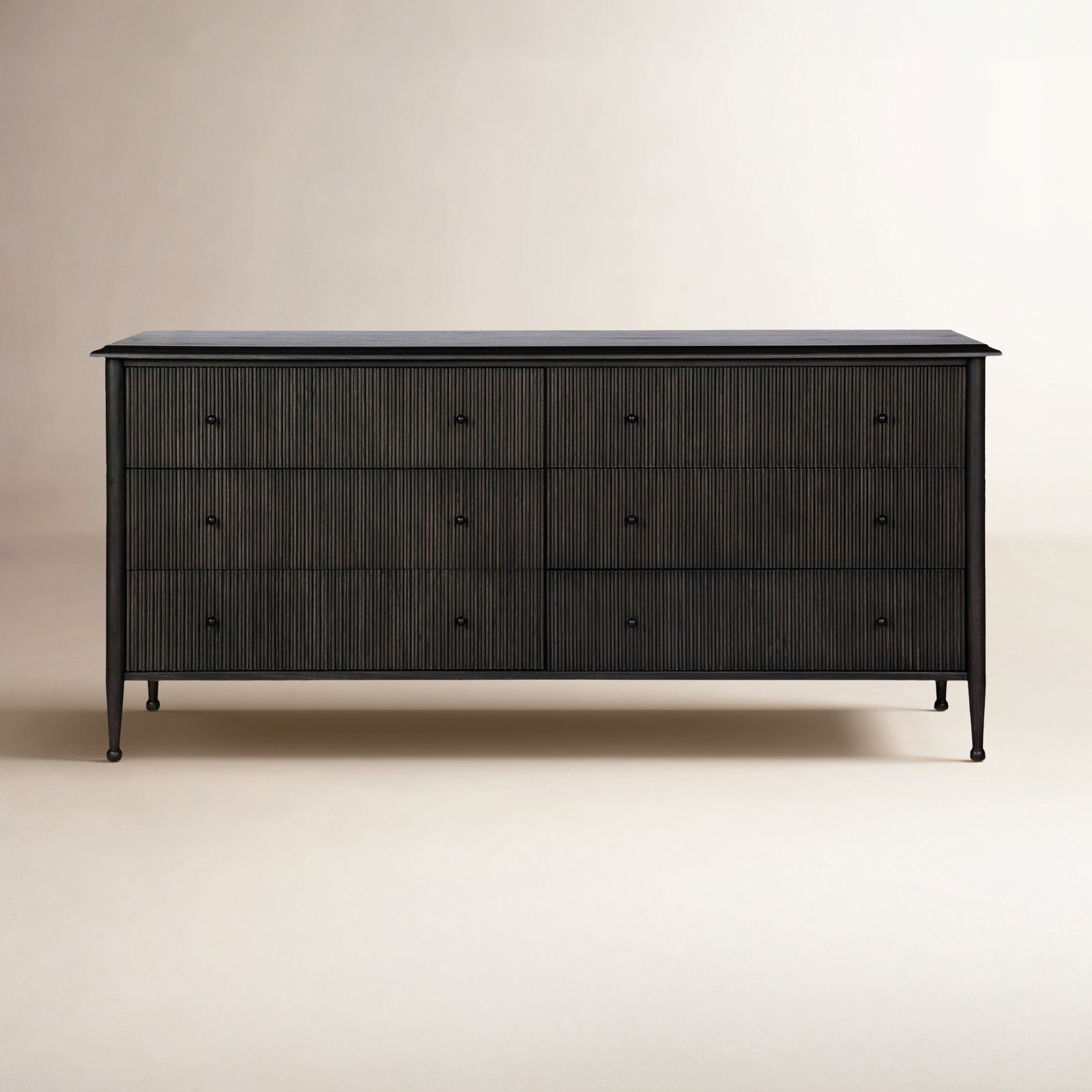 Eloise 6 Drawer Dresser-Smoked Black Mindi