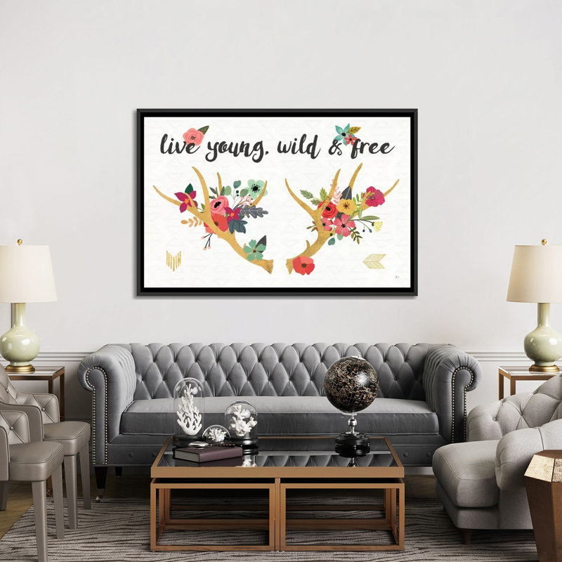 «Boho Beauty III» par Jess Aiken, reproduction d'art sur toile tendue, H 18 po x l 26 po x P 1,5 po, Toile avec cadre noir