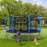 14FT Trampoline With Enclosure - Recreational Trampolines With Ladder