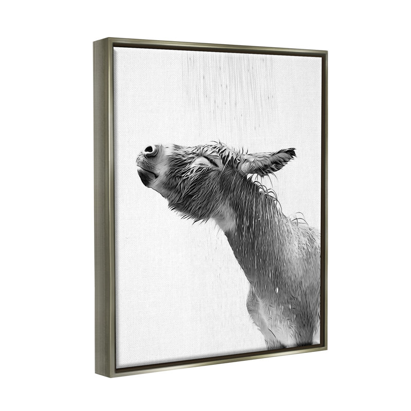 Éclaboussure de salle de bain Donkey, H 21 po x l 17 po x P 1,7 po, Cadre flottant gris lustré