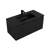 Moore39" black integrated Bathroom Sink wiht overflow