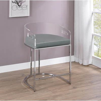 Konstantin Upholstered Counter Stool with Metal Frame