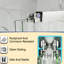 Double porte de douche coulissante à double dérivation avec ajustement de largeur de 55 à 60 po, apparence de nickel brossé, cadre en alliage d'aluminium, verre trempé de 1/4 po de 6 mm, surface sans empreinte digitale de large, hauteur de 60 po, couleur, - trop-plein