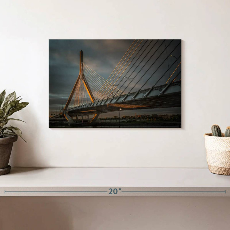 Lilie orageux, pont Leonard P Zakim, H 8 po x l 12 po