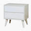 Chevet 2 tiroirs mid-century Ian-121431246
