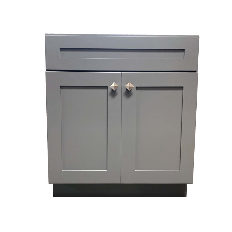Base de meuble-lavabo simple 30 po seulement en gris